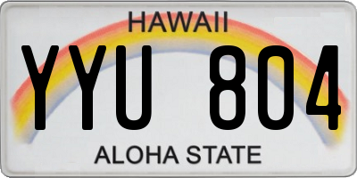 HI license plate YYU804