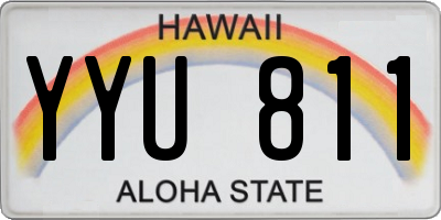 HI license plate YYU811
