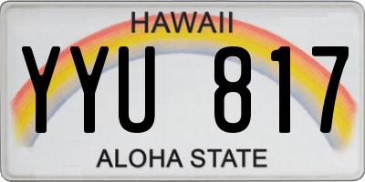 HI license plate YYU817