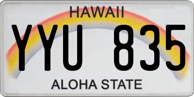 HI license plate YYU835