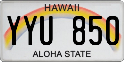 HI license plate YYU850