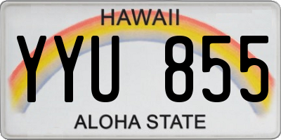 HI license plate YYU855