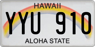 HI license plate YYU910
