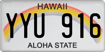 HI license plate YYU916