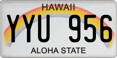 HI license plate YYU956