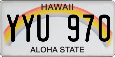 HI license plate YYU970