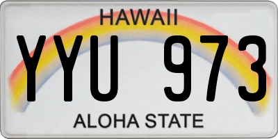 HI license plate YYU973