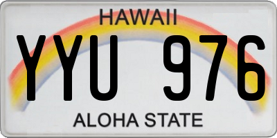 HI license plate YYU976