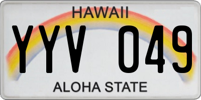 HI license plate YYV049