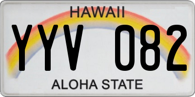 HI license plate YYV082