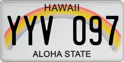 HI license plate YYV097