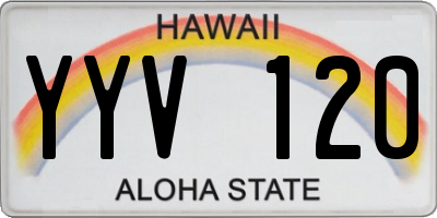 HI license plate YYV120