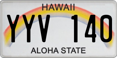 HI license plate YYV140