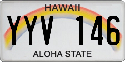 HI license plate YYV146