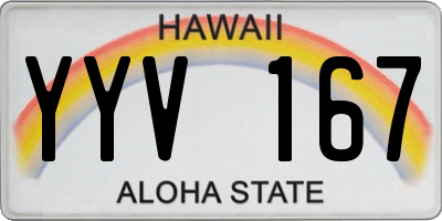 HI license plate YYV167