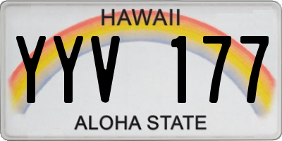 HI license plate YYV177
