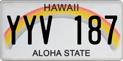 HI license plate YYV187
