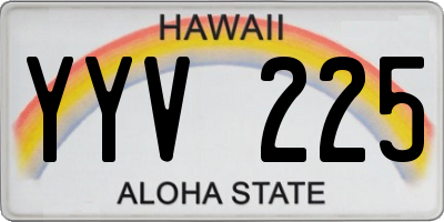 HI license plate YYV225