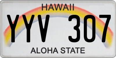 HI license plate YYV307