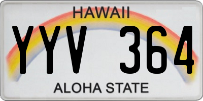 HI license plate YYV364
