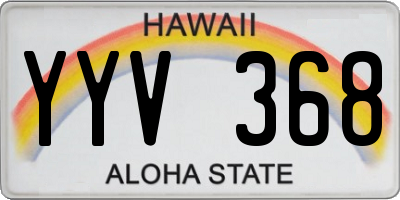 HI license plate YYV368