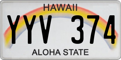 HI license plate YYV374