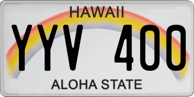 HI license plate YYV400
