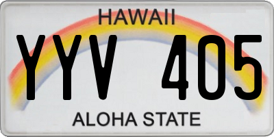 HI license plate YYV405