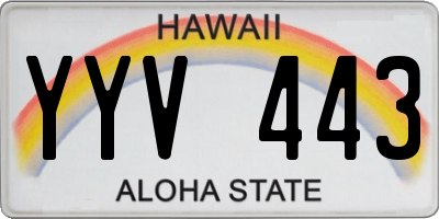 HI license plate YYV443