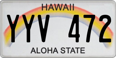 HI license plate YYV472