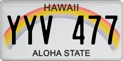 HI license plate YYV477