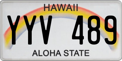 HI license plate YYV489