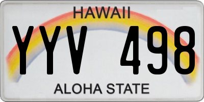 HI license plate YYV498