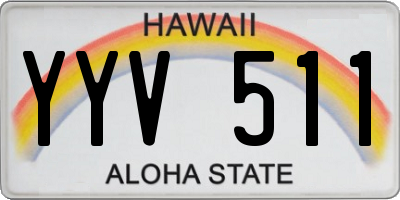 HI license plate YYV511