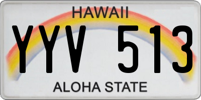 HI license plate YYV513