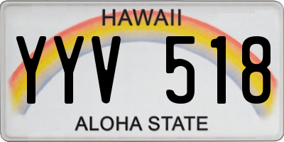 HI license plate YYV518