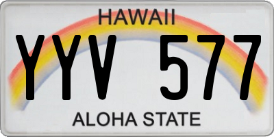 HI license plate YYV577