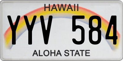 HI license plate YYV584