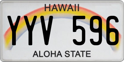 HI license plate YYV596