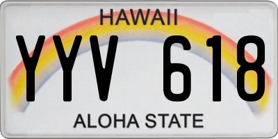 HI license plate YYV618
