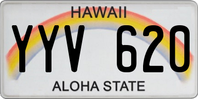 HI license plate YYV620