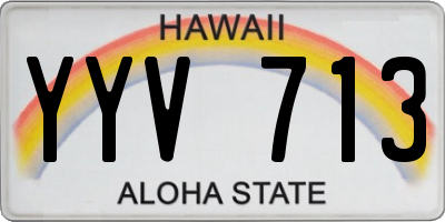 HI license plate YYV713