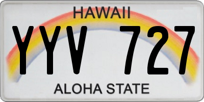 HI license plate YYV727