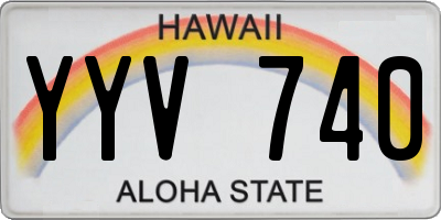 HI license plate YYV740