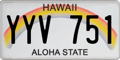 HI license plate YYV751