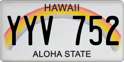 HI license plate YYV752