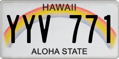 HI license plate YYV771