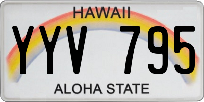 HI license plate YYV795