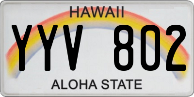 HI license plate YYV802