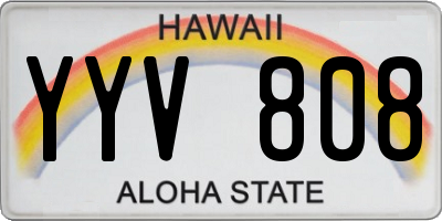 HI license plate YYV808